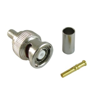 Wtyk BNC Reverse Polarization (RP) na kabel RG58 zaciskany