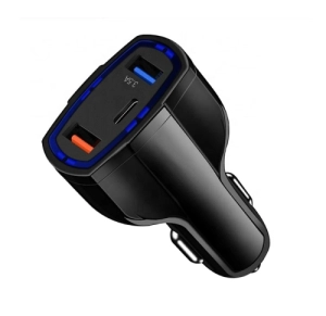 Ładowarka samochodowa 3,5A 2x USB USB-C Typ C 3 porty do telefonu