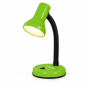 Lampka biurkowa zielona E27 regulowana do LED 12W