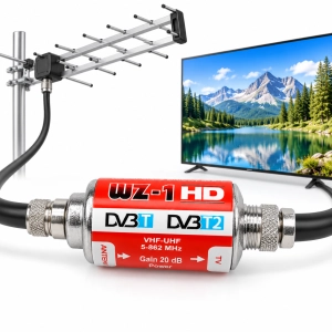 Antenowy wzmacniacz liniowy do DVB-T 20 dB 12V