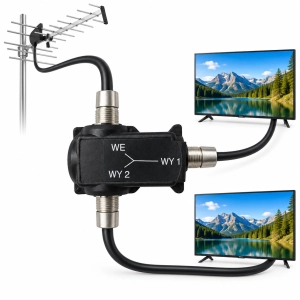 Rozgałęźnik antenowy RIE 1/2W TV naziemna 1 wejście 2 wyjścia