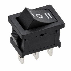 Przełącznik kołyskowy mały czarny on-off-on 3-pin 3 A 250 V