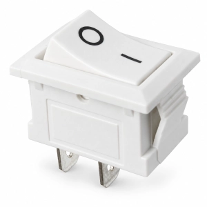 Przełącznik kołyskowy B-100 biały on-off bistabilny SPST 2-pin 6A 12V