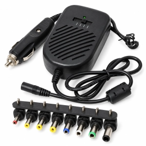 Zasilacz samochodowy do laptopa 15-24v 80w 8 końcówek 12v