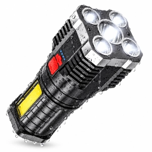 Latarka akumulatorowa LED 1000 lm 5x T6 COB 4 tryby IPX4 USB