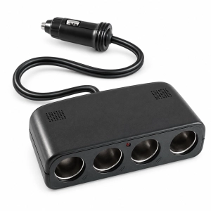 Rozgałęźnik zapalniczki samochodowej HQ 4 gniazda z przewodem