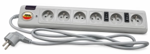 Listwa zasilająca BEGLI 6 gniazd sterowana pilotem 3500W