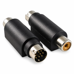 Aadapter minidin 8-pin na rca cinch przejściówka wtyk–gniazdo