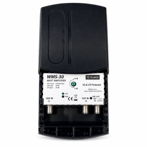 Wzmacniacz masztowy TELMOR WMS-30 UHF/SAT 38 dB filtr 5G