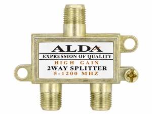 Rozgałęźnik antenowy splitter 1/2 dwa wyjścia złącza f