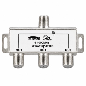 Rozgałęźnik antenowy splitter 1/3 tv 5–1000 mhz złącza f