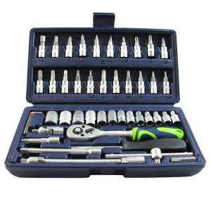 Zestaw kluczy nasadowych 46szt