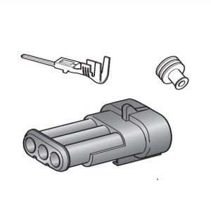 Obudowa konektora M150 (męskiego) trójdrożna MTA