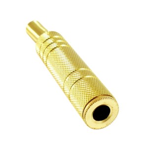 Gniazdo Jack 6.3mm stereo na kabel złocone