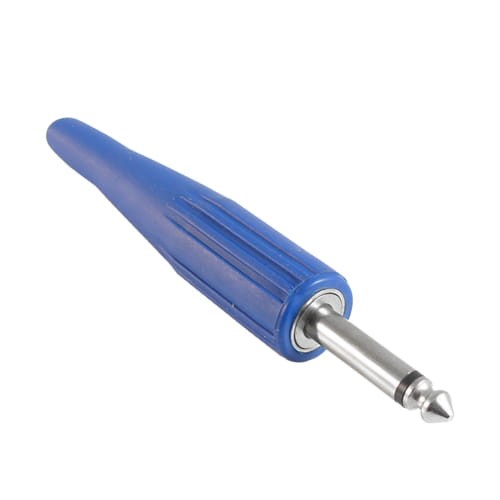 Wtyk Jack 6.3mm mono srebrny w gumowej obudowie