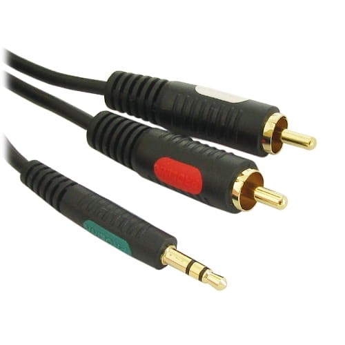Przyłącze wtyk Jack 3.5mm stereo na 2 gniazda RCA (cinch) P-K 15m