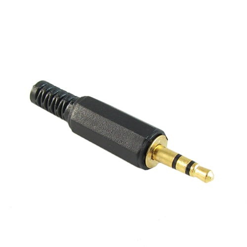 Wtyk Jack 3.5mm stereo złocony plastikowy