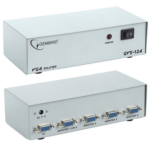 Spliter VGA 4 wyjścia 1 wejście częstotliwość odświeżania 200 Hz