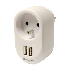 Rozgałęźnik do prądu z ładowarką 2xUSB