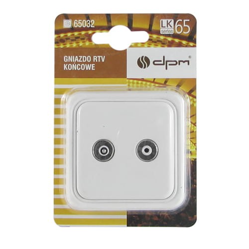 Gniazdo abonenckie RTV N/T, końcowe, białe - 65032/LK65