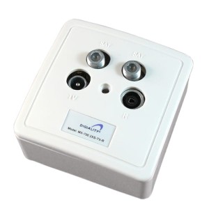 Gniazdo antenowe TV-FM/UKF + 2xSAT końcowe