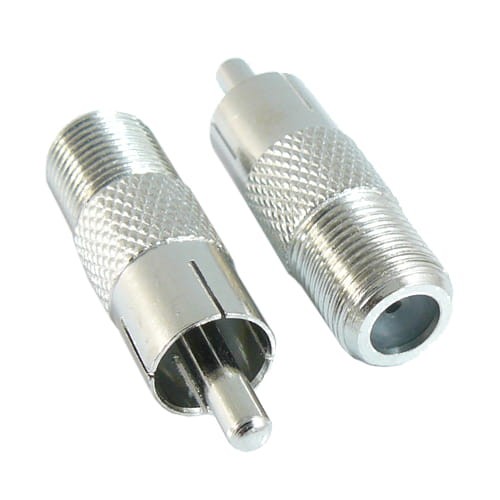 Adapter gniazdo F na wtyk RCA cinch 