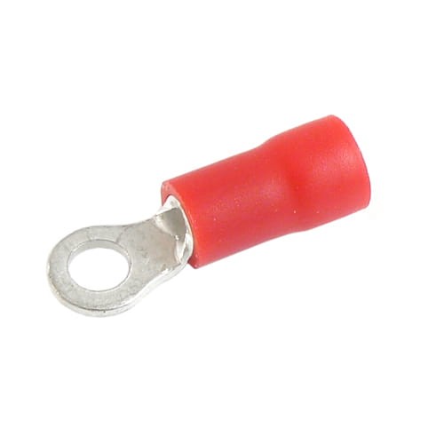 Konektor oczkowy izolowany średnica 3.2mm czerwony przekrój przewodu 0.5- 1.5mm2 - opakowanie 100 sztuk 