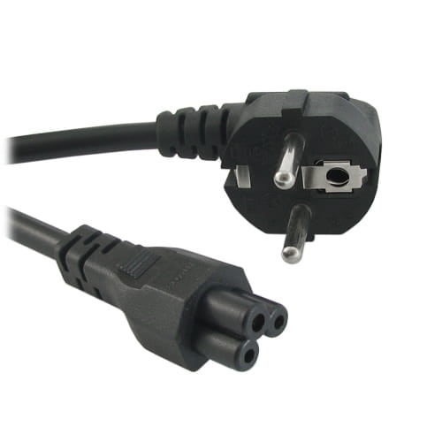 Przewód zasilający do laptopa 3p 1.8m koniczynka