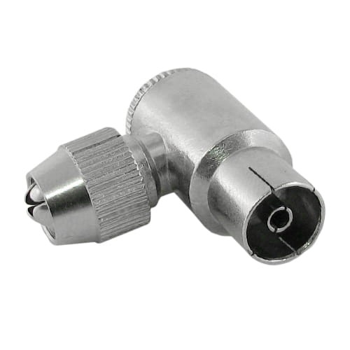 Gniazdo antenowe kątowe metalowe