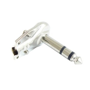Wtyk Jack 6.3mm stereo kątowy metalowy