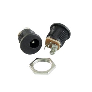 Gniazdo zasilające DC 2.1mm/5.5mm okrągłe do obudowy