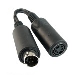 Adapter wtyk miniDIN/SVHS 7-pinowy typ A na gniazdo miniDIN/SVHS 4-pinowe