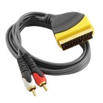 Przyłącze wtyk SCART (EURO) na 2 wtyki RCA (cinch) Audio P-K 1.2m