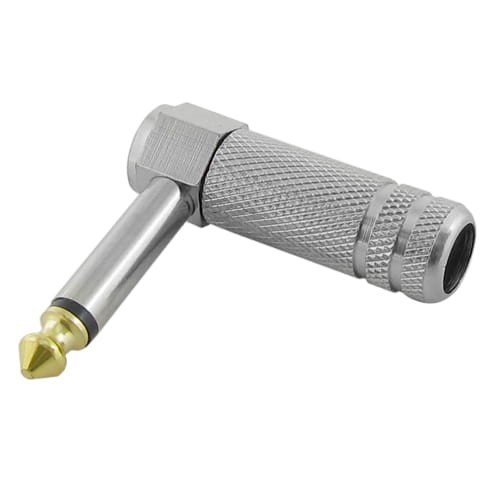 Wtyk jack 6.3mm mono,kątowy, metal HQ