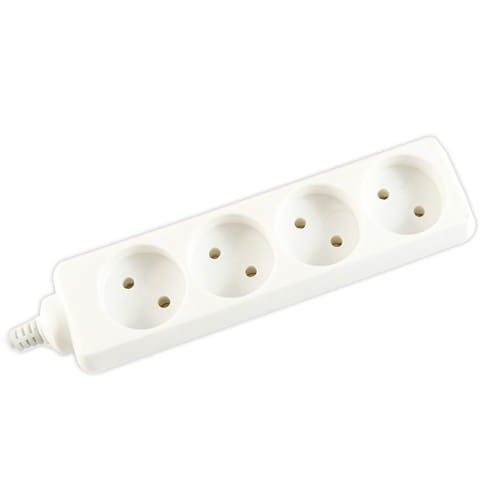 Przedłużacz - 4 gniazda bez uziemienia 3m