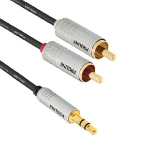 Przyłącze Prolink FSL wtyk jack 3.5 stereo-2*RCA długość-1m