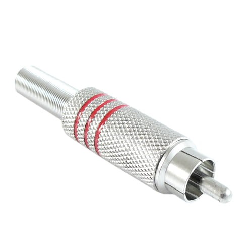 Wtyk RCA cinch na kabel metalowy