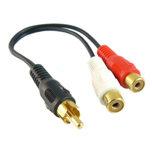 Przyłącze wtyk RCA na 2 gniazda RCA BEGLI 0.2m