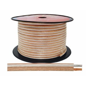 Kabel głośnikowy przeźroczysty 2 żyły miedziane (grubość żył 2 x 0.5 mm2) miedź beztlenowa OFC