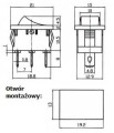 Przełącznik B-100 3 pozycyjny - wymiary