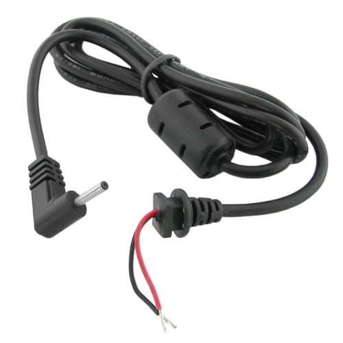 Wtyk zasilający DC 0,7/2,5 z przewodem + filtr, 1,2m (do tabletów) - 2A