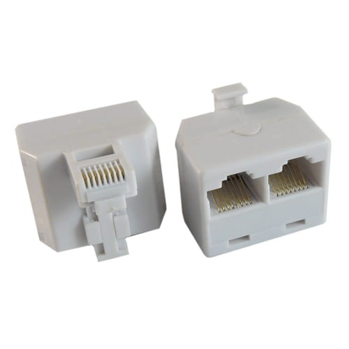 Rozdzielacz telefoniczny wtyk modularny na 2 gniazda modularne 8p8c