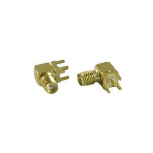 Gniazdo SMA do płytki drukowanej kątowe