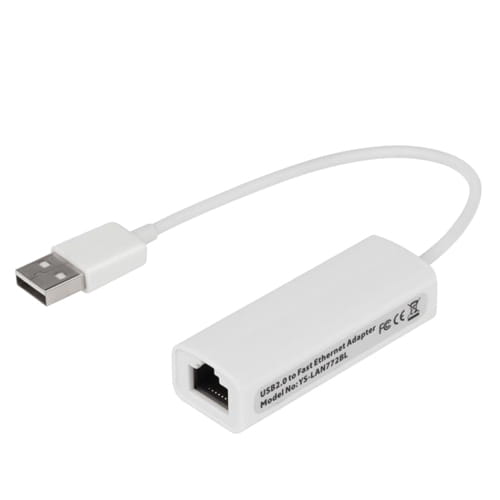 Konwerter wtyk USB 2.0 na gniazdo RJ45 (Ethernet) na przewodzie