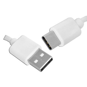 Przyłącze USB 2.0 wtyk A na wtyk micro USB typ C 1m biały
