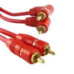 Przyłącze 2 wtyki proste RCA na 2 wtyki kątowe RCA HiFi 5m