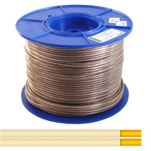 Kabel głośnikowy przeźroczysty HiFi 2 żyły miedziane (grubość żył 2 x 2.5 mm2) miedź beztlenowa OFC