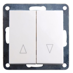 Wyłącznik żaluzjowy podtynkowy 10A/230V, biały, 60 corner