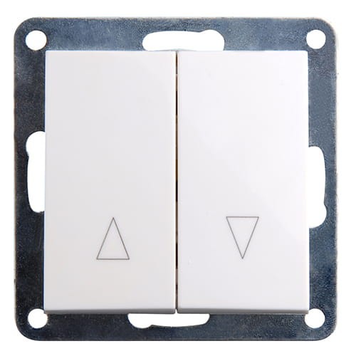 Wyłącznik żaluzjowy podtynkowy 10A/230V, biały, 60 corner 