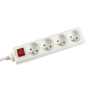 Przedłużacz - 4 gniazda z wyłącznikiem 3m